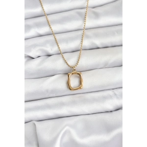 Mey İthalat® 316L Çelik Zincir Gold Renk Model Kadın Kolye