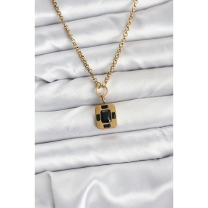 Mey İthalat® 316L Çelik Zincir Gold Renk Vintage Model Kadın Kolye
