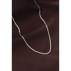 Mey İthalat® Çelik Gümüş Renk 60 cm İnce İtalyan Zincir Kolye