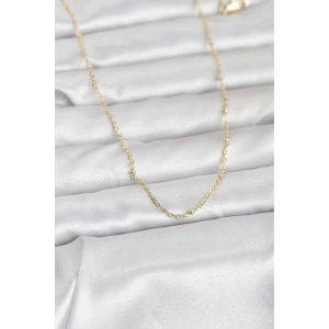 Mey İthalat® CM 14K Gold Renk Burgu Model 60 cm Kadın Kolye