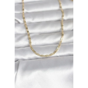 Mey İthalat® CM 14K Gold Renk Çizgi Lazer Model 60 cm Kadın Kolye