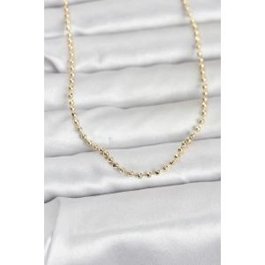 Mey İthalat® CM 14K Gold Renk Top Zincirli Model 60 cm Kadın Kolye