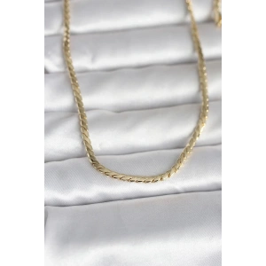 Mey İthalat® CM 14K Gold Renk Yassı Model 60 cm Kadın Kolye