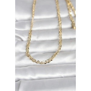 Mey İthalat® CM 14K Gold Renk Yassı Oval Zincirli Model 60 cm Kadın Kolye