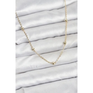 Mey İthalat® CM Gold Renk Top Zincirli Kadın Kolye