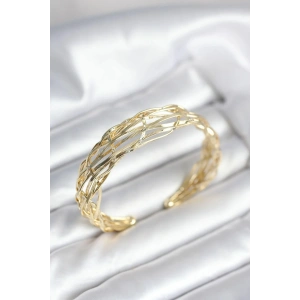 Mey İthalat® Gold Renk Pirinç Vintage Kadın Bileklik