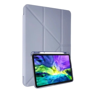 Mey İthalat®  iPad Air 4 10.9 Kılıf Kalemlikli Mars Tablet Kılıfı - Lila