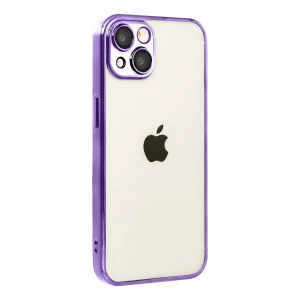 Mey İthalat®   iPhone 15  Lensli Silikon - Mor