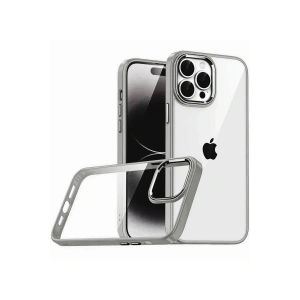 Mey İthalat®   iPhone 15 Pro Max  Lensli Silikon - Titan Gri
