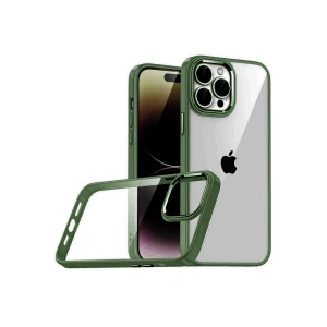 Mey İthalat®   iPhone 15 Pro Max  Lensli Silikon - Yeşil