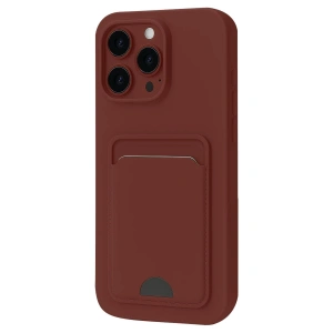 Mey İthalat®  iPhone 16 Plus Kılıf Kelvin Kartvizitli Silikon - Bordo