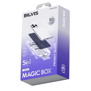 Mey İthalat®   iPhone 16 Pro Bilvis 5in1 5D Magic Hayalet Cam Ekran Koruyucu - Siyah