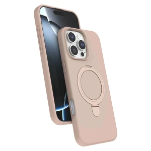 Mey İthalat®   iPhone 16 Pro Max Regal Magsafe Standlı Kapak - Çöl Titanyum