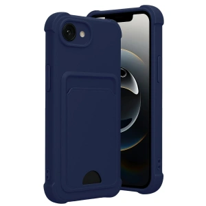 Mey İthalat®   iPhone 16E Kelvin Kartvizitli Silikon - Lacivert