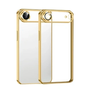 Mey İthalat®   iPhone 17 Air  Lensli Silikon - Gold