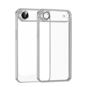 Mey İthalat®   iPhone 17 Air  Lensli Silikon - Gümüş