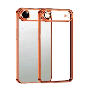 Mey İthalat®   iPhone 17 Air  Lensli Silikon - Turuncu