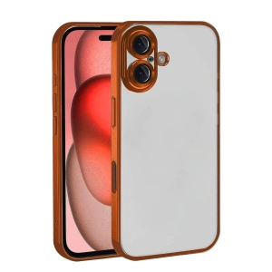 Mey İthalat®   iPhone 17  Lensli Silikon - Turuncu