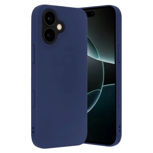 Mey İthalat®   iPhone 17 Nano içi Kadife Silikon - Lacivert