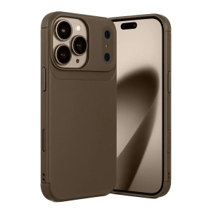 Mey İthalat®   iPhone 17 Pro Auto Focus Karbon Kapak - Kahverengi