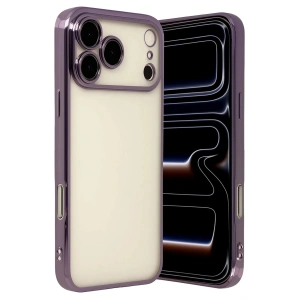 Mey İthalat®   iPhone 17 Pro  Lensli Silikon - Mor