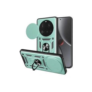 Mey İthalat®   Mi 15 Ultra Kılıf Pars Lens Yüzüklü Silikon - Yeşil