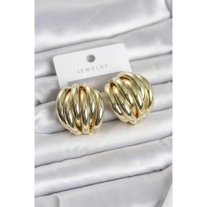 Mey İthalat® Pirinç Gold Renk Vintage Kadın Küpe