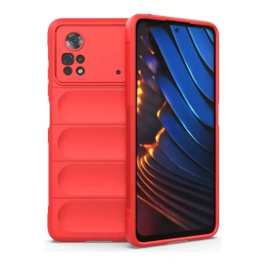 Mey İthalat®   Poco X4 Pro 5G Kılıf Optimum Silikon - Kırmızı