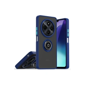 Mey İthalat®  Realme C75 4G Kılıf Montreal Yüzüklü Silikon Kapak - Lacivert