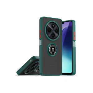 Mey İthalat®  Realme C75 4G Kılıf Montreal Yüzüklü Silikon Kapak - Yeşil
