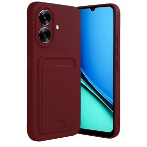 Mey İthalat®  Realme Note 60 Kelvin Kartvizitli Silikon - Bordo