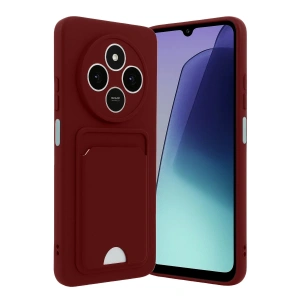 Mey İthalat®   Redmi 14C Kelvin Kartvizitli Silikon - Bordo