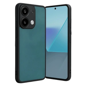 Mey İthalat®   Redmi Note 13 Pro 4G Kılıf Aras Deri Kapak - Açık Yeşil