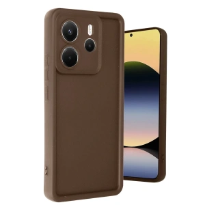 Mey İthalat®   Redmi Note 14 4G Kılıf Viera Silikon - Kahverengi