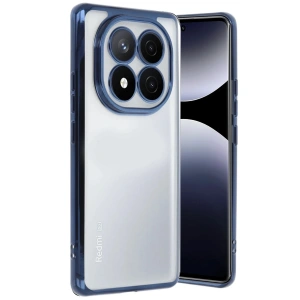 Mey İthalat®   Redmi Note 14 Pro 4G Kılıf  Lensli Silikon - Lacivert