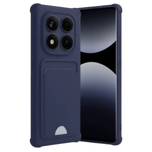 Mey İthalat®   Redmi Note 14 Pro Plus Kelvin Kartvizitli Silikon - Lacivert