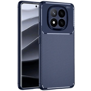 Mey İthalat®   Redmi Note 14 Pro Plus Kılıf Auto Focus Karbon Kapak - Lacivert