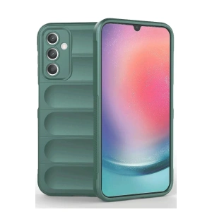 Mey İthalat®  Samsung A36 Kılıf Optimum Silikon - Koyu Yeşil