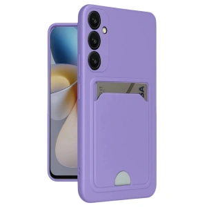 Mey İthalat®  Samsung Galaxy A16 5G Kılıf Kelvin Kartvizitli Silikon - Lila