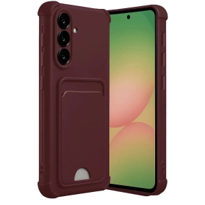 Mey İthalat®  Samsung Galaxy A36 Kılıf Kelvin Kartvizitli Silikon - Bordo