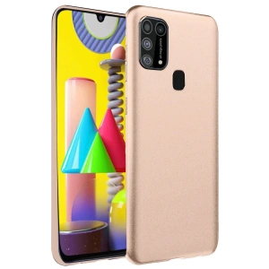 Mey İthalat®  Samsung Galaxy M31 Kılıf Nano içi Kadife Silikon - Pudra
