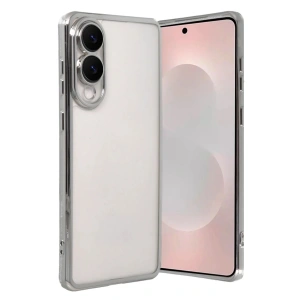 Mey İthalat®  Samsung Galaxy S25 Edge  Lensli Silikon - Gümüş