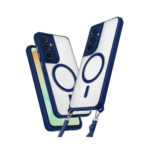 Mey İthalat®  Samsung Galaxy S25 Kılıf Enka Magsafe Silikon Kılıf - Lacivert