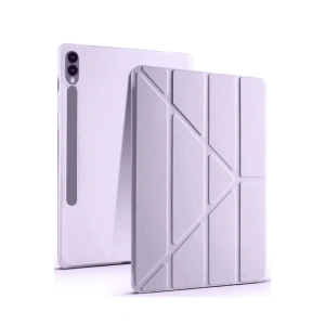Mey İthalat®  Samsung Galaxy X610 Tab S9 FE Plus 12.4 Kılıf Kalemlikli Mars Tablet Kılıfı - Lila