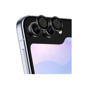 Mey İthalat®  Samsung Galaxy Z Flip 5 Valdez Metal Kamera Lens - Siyah
