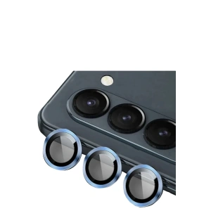 Mey İthalat®  Samsung Galaxy Z Fold 5 Valdez Metal Kamera Lens - Mavi