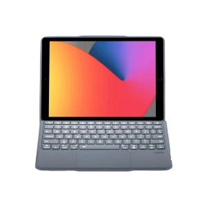 Mey İthalat®  T5506D iPad 10.2 (9.Nesil) Kılıf Palermo Ledli Klavyeli Standlı Tablet Kılıfı - Siyah
