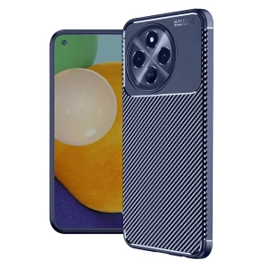 Mey İthalat®  Tecno Spark 30 Pro Kılıf Auto Focus Karbon Kapak - Lacivert