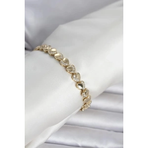 Mey İthalat® Xuping Kalp Model Gold Renk Kadın Bileklik