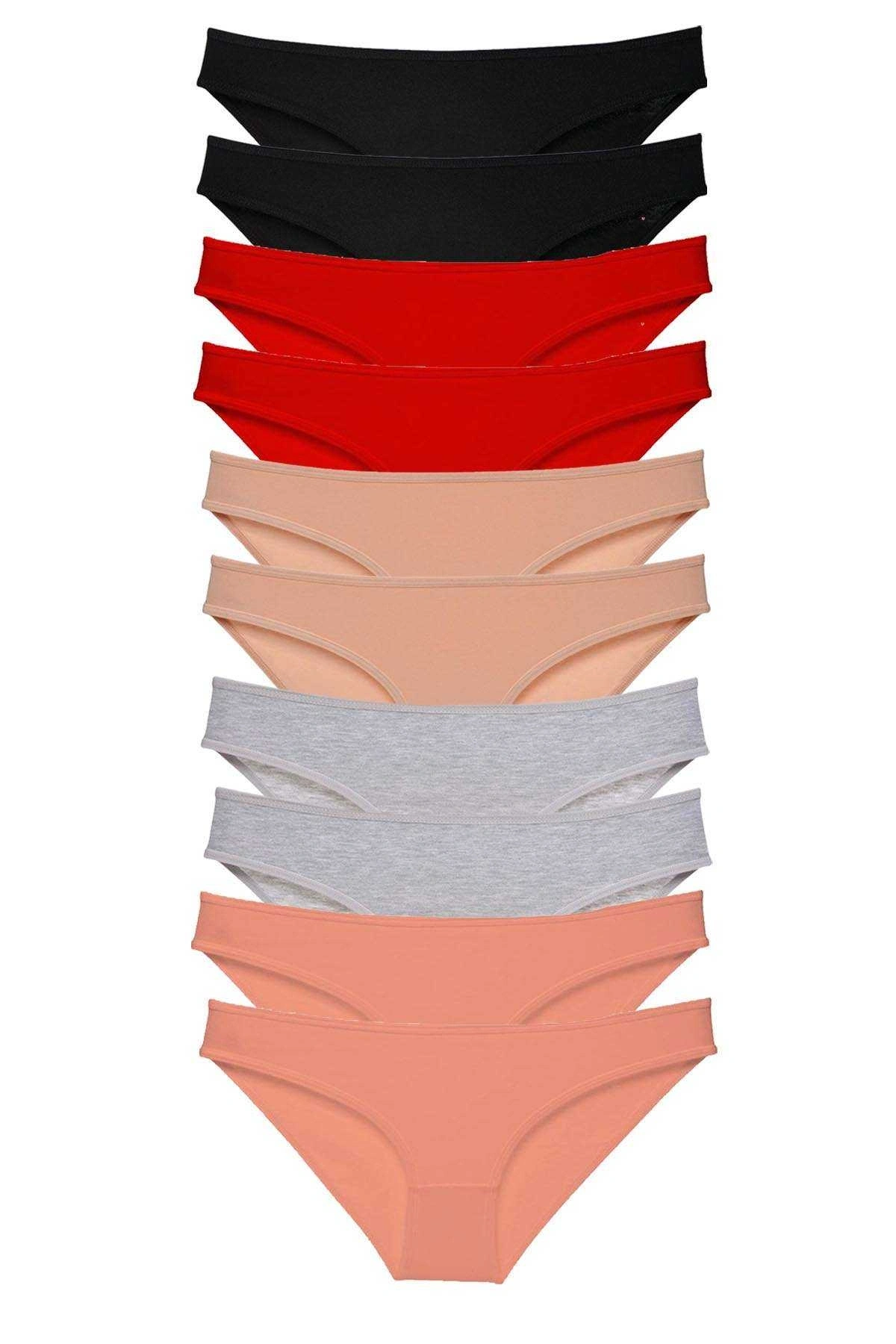 10 Adet Süper Eko Set Likralı Kadın Slip Külot 501